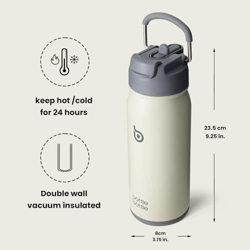 BOTTLE BOTTLE 16 oz Sports Water Bottle with Pills Holder Gray - color: gray