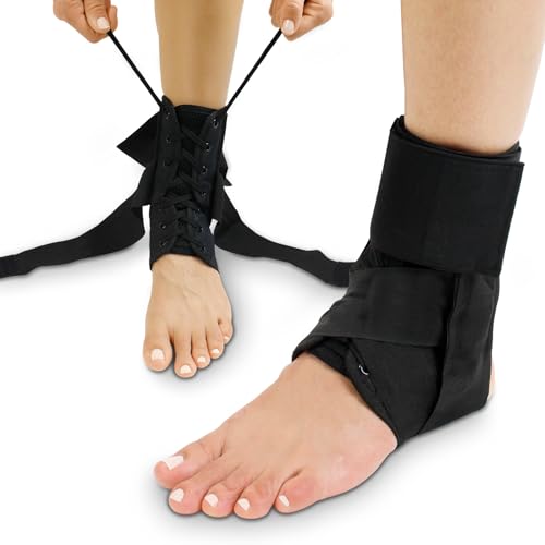 Vive Lace Up Ankle Brace - Men, Women Foot Support Stabilizer Compression - size: Small (Pack of 1)