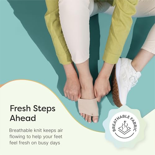 ZenToes Metatarsal Pads for Women, Ball of Foot Gel Cushion Sleeve, Medium - color: Beige, size: Medium