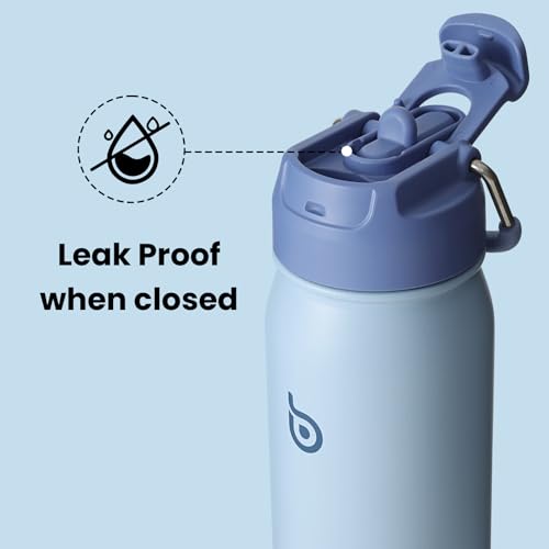 BOTTLE BOTTLE 16 oz Sports Water Bottle with Pills Holder Blue - color: blue