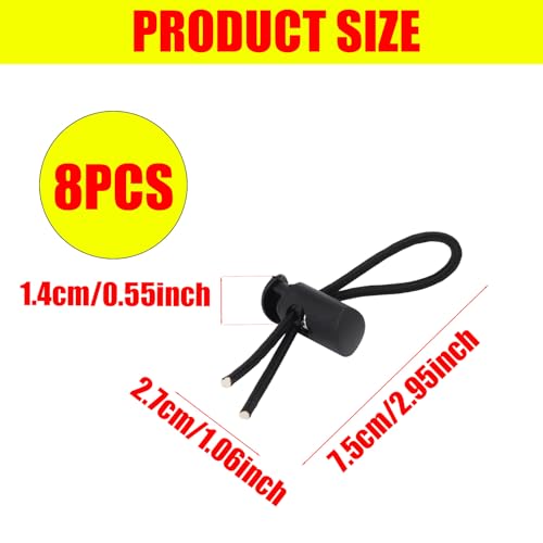 Gosknor 8pcs Bib Holder for Runners, Black Race Bib Toggles Clip