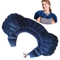 SunnyBay Weighted Shoulder Wrap, Microwavable Heating Pad, Navy Blue