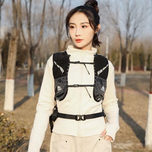 Azarxis Hiking Hydration Pack Running Backpack 18L Daypack Vest Lightweight for Women Men Cycling Biking Trail Race Rave (Black + 2L White Water Bladder) - color: #2 Black + 2l White Water Bladder