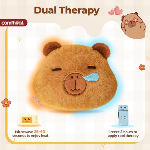 Capybara Microwave Heating Pad for Pain Relief, Moist Heat Pack - style: Capybara