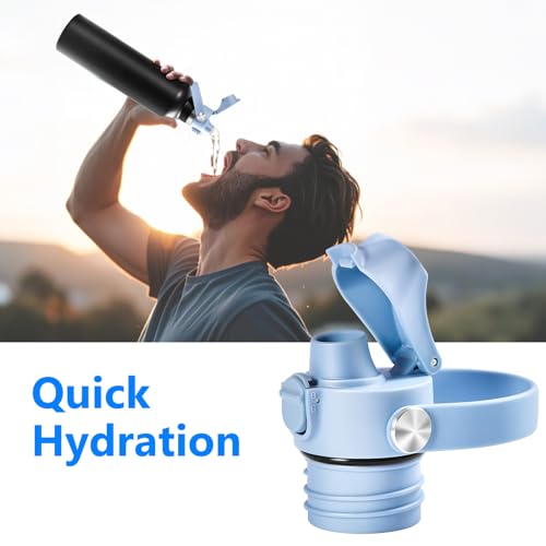 XACIOA Replacement Flip Lid for Hydro Flask Standard Mouth Bottle - color: Light Blue