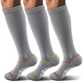 KEMISANT Women Cushioned Compression Knee High Sports Recovery Socks 3Pack - color: 3pairs-gray8305, size: Large-X-Large