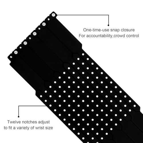 100pcs Vinyl Wristbands, Disposable Waterproof Wristbands(Color : Black) - color: Black