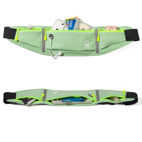 Running Belt Slim Fanny Pack Jogging Pouch Phone Holder Waist Pack - Light Green - color: D Light Green