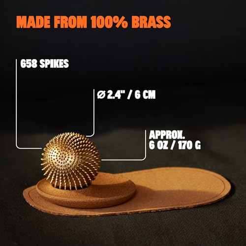 ShaktiMat Wonderball, Brass Acupressure Ball for Focus, Relaxation & Relief