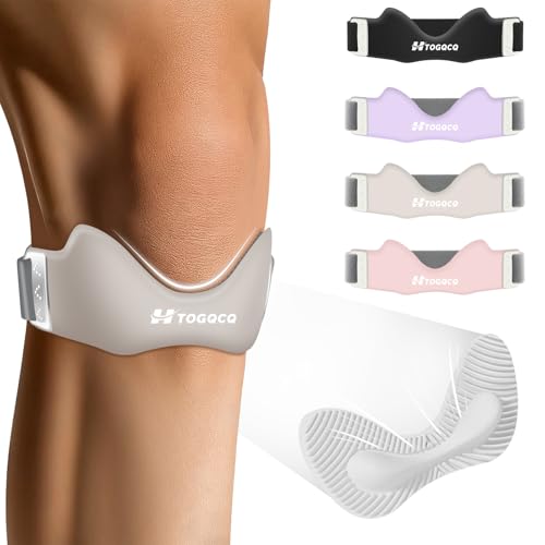 Patellar Tendon Support Strap, Knee Brace for Women & Men, Patella Band for Running Hiking Basketball Gym Fitness Tennis Badminton Cycling, Offers Relief from Meniscus Tear and Knee Pain - color: Gray