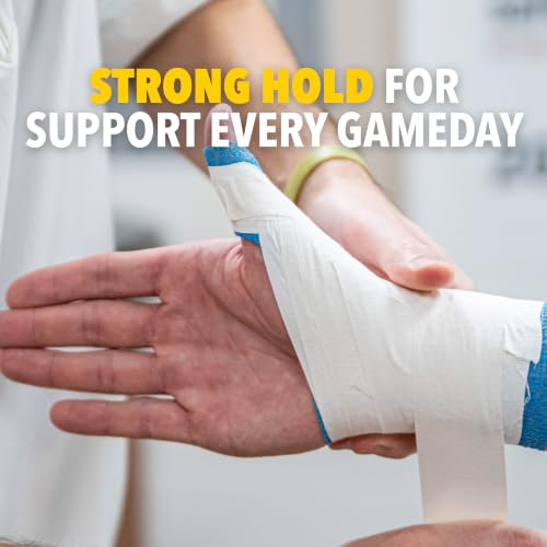 Howies Athletic Tape - 1" Zinc Oxide White Sports Tape for Ankles, Fingers & Athletic Trainers - High Tensile Strength - 24 Pack - size: 24 Pack