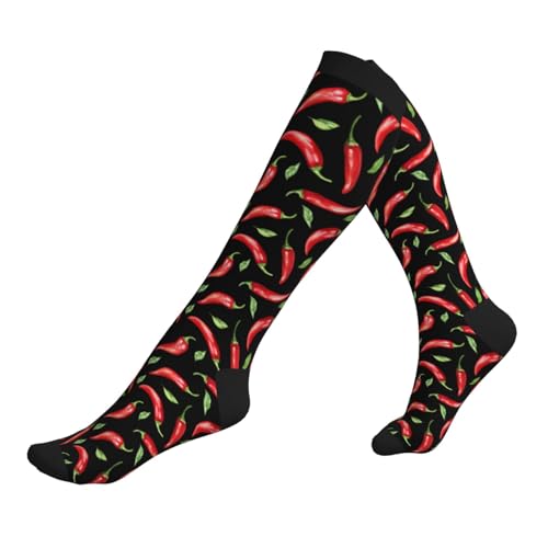 Compression Socks Women and Men 15-20mmHg-Circulation Support Socks for Athletic Running Cycling - color: Pepper