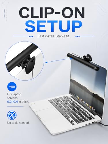 Laptop Monitor Light Bar with Clip USB LED Task Lamp No Screen Glare - size: For Laptop