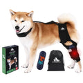 Universal Dog Knee Brace with Hot/Cold Therapy Pack, Adjustable, Breathable, Extra Comfortable Collar with Stabilising Back Brace (Medium) - size: Medium