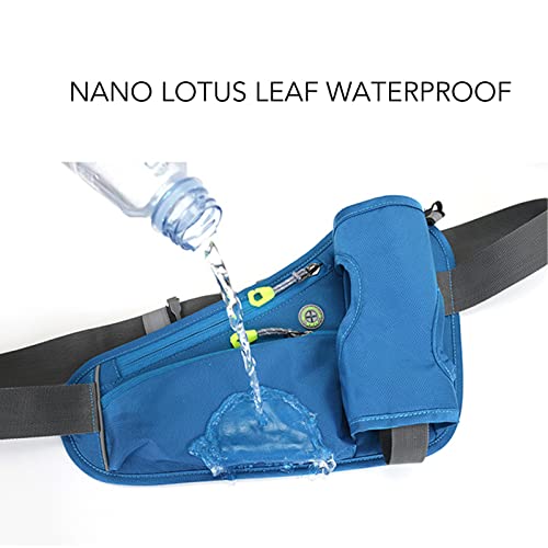 Running Belt Hydration Waist Pack Multifunctional Reflective Waist Pouch For Outdoor Sports Blue Lightweight Adjustable