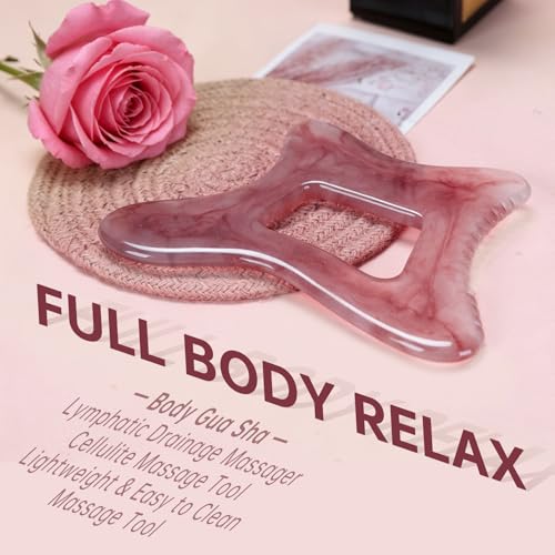 Body Gua Sha Tool Large Gua Sha Body Tool Cellulite Massage Tool (PINK) - color: Rose Pink