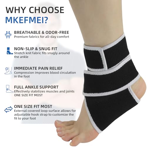 Ankle Brace, Compression Wrap for Sprains, Plantar Fasciitis & Foot Pain - color: Grey, size: One Size