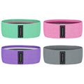 LUWOO Resistance Bands for Working Out, Glute Bands for Women & Men, Fabric Booty Band for Gym, Yoga, Pilates, Leg Training (Green/Pink/Purple/Dark Gray)