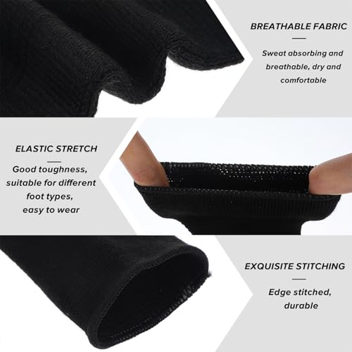 CIATBYYJ 2 Pair Kids Ankle Brace Stabilize Joints, Child Ankle Support Compression Sleeves,Knitted Ankle Support Brace Ankle Sleeve for Jogging Running Gymnast Fitness 7-12 Years Boys Girls (Black) - color: Black