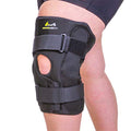BraceAbility Obesity Hinged Knee Pain Brace - Overweight Men and Women's Wraparound Plus-Size Support for Osteoarthritis, Joint Pain, Ligament Weakness, Medial and Lateral Kneecap Instability (6XL) - size: 6X-Large