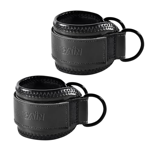 Ankle Strap for Cable Machine, 2 Pack - color: Black