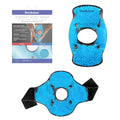 Brookstone Knee Ice Pack Wrap with Silica Beads - Hot & Cold Therapy for Pain Relief - Reusable Ice Packs for Knees for Swelling, Injuries & Post-Surgery Recovery, Ideal Mothers Day Gift, Azure Blue - color: Azure Blue