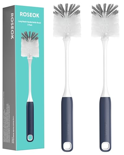 ROSEOK Bottle Brush, Water Bottle Brush, Flexible Bottle Brush, Cup Cleaner - color: Navy Blue