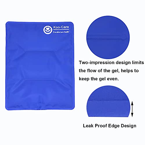 Koo-Care Large Gel Ice Pack for Injuries Reusable Flexible Hot Cold Therapy Compress - Pain Relief for Shoulder Rotator Cuff Hip Back Knee Ankle Replacement Post-Surgery Recovery (L, 11" x 14") - size: 11 x 14 Inch (Pack of 1)