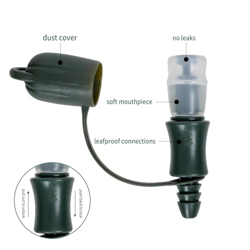 Hydration Bladder Bite Valve Replacement Mouthpiece Fit for Any Water Backpack and Most Brands, with Manual Switch Valve - color: 2 Pack on-off green