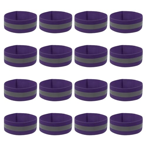 PATIKIL Reflective Bands for Wrist Arm Ankle Leg High Visibility Band - color: Purple