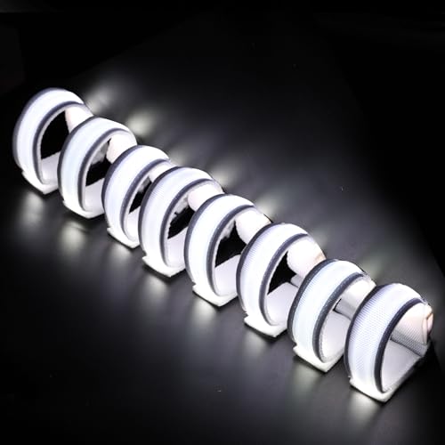 FANL 8/12/24 Pack LED Glow Bracelets, 8 Colors, Light Up Party Favors - color: 8 Pack – White