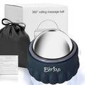 Massage Ice Roller Ball Cold & Heat Therapy Tissue Relief Muscle Recovery - color: Black and Gray