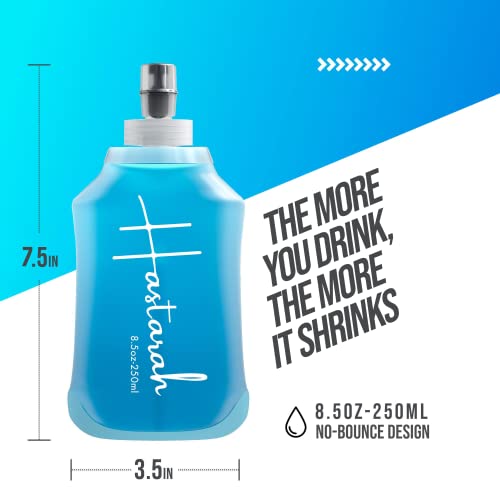 Flexible Running Bottle - Two Pack: 8.5oz, Foldable, BPA/PVC Free, Perfect for Hydration Pack, Running Vest - Ideal for Jogging, Hiking & Travel - size: 8.5oz-Two Pack