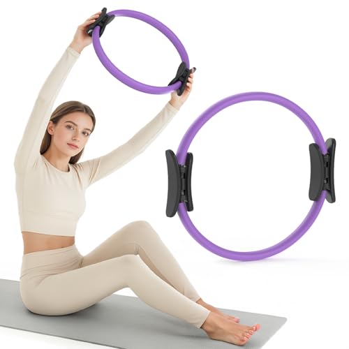 JKSHMYT Pilates Ring, 14.5 inch Magic Circle Pilates Equipment - color: Purple