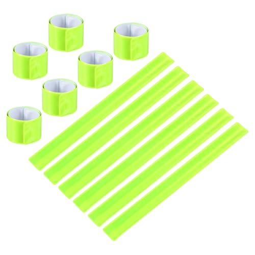 PATIKIL Reflective Slap Bands Snap Bracelet - color: Fluorescent Green