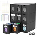 Trading Card Storage Drawers, Cardboard Card Storage Box with Windows - size: 3 Rows × 3 Tiers (9 Drawers)