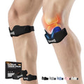 GOUNOD Patellar Tendon Support Strap 2 Pack,Silicone Knee Strap for Knee Pain Relief,Patella Band for Basketball, Jumpers Knee, Tendonitis, Running, Hiking, Soccer, Osgood Schlatter（Black） - color: Black