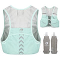 Hydration Running Vest with 2pcs 500ml/17oz Water Bottles, M/L - color: Green, size: M: 27.6" - 43.3"