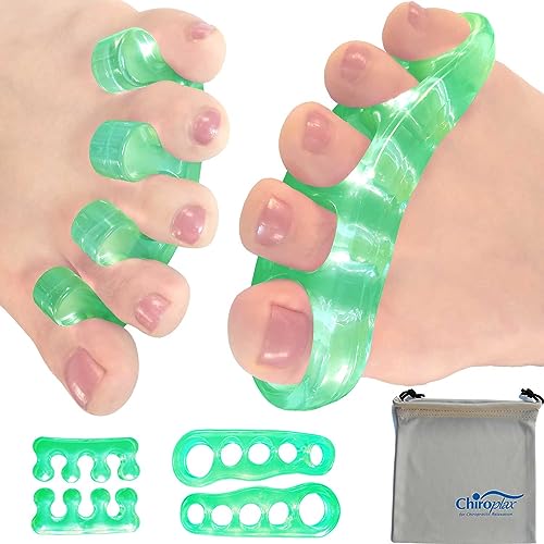 Chiroplax Gel Toe Separators Stretchers Spacers Bunion Tailor's Relief - color: Mint Green