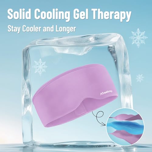 Cooling Eye Mask, Cold Eye Mask for Puffy Eyes, Reusable Ice Eye Masks for Dry Eyes, Relieve Your Migraines and Headaches with Gel Eye Masks Therapy, Long-Lasting Comfort, Purple - color: Purple