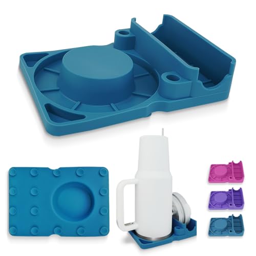 Bottle Drying Rack for Stanley Cup, Food Grade Silicone Holder Stand for Water Bottle, Tumblers, Cups, Mugs, Glasses(Blue)
