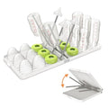 YOTIME Baby Bottle Drying Rack with Drainer, Foldable & Space Saving Drying Rack for Baby Bottles, Nipple and Accessories, White