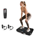 ROTAI Vibration Plate Exercise Machine for Lymphatic Drainage Massager & Weight Loss, 400 lbs Capacity Whole Body Vibrating Shake Plate Workout for Women and Men - color: Bright Black