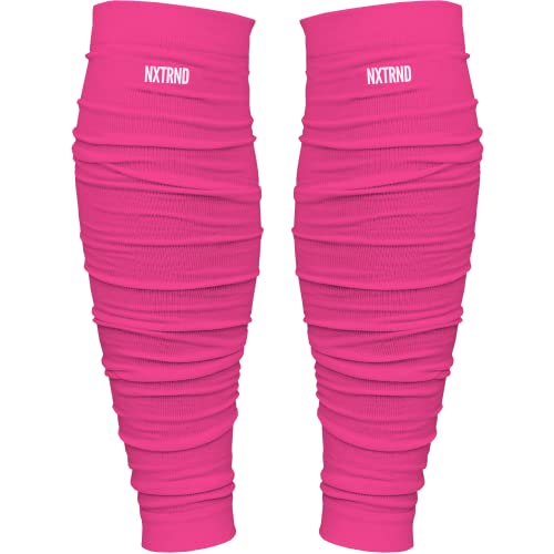 Nxtrnd Football Leg Sleeves, Calf Sleeves for Men & Boys, Sold as a Pair - color: Pink, size: One Size