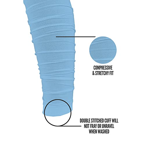 Nxtrnd Football Leg Sleeves, Calf Sleeves for Men & Boys, Sold as a Pair - color: Columbia Blue, size: Youth