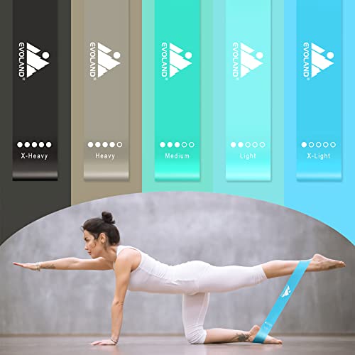 Resistance Bands Set, Workout Bands with Handles, 5 Levels - color: Blue
