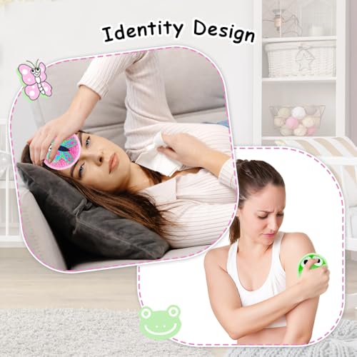 Ice Packs for Injuries Reusable 2 Packs Cold or Warm Compress - style: Frog+Butterfly