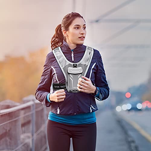 Tikaton Running Vest with Adjustable Waistband & Smart Materials - color: Gray