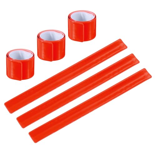 PATIKIL Reflective Slap Bands, Reflector Band Snap Bracelet Armbands High Visibility Safety Reflectors Wrist Strap Strips for Night Jogging Cycling Running