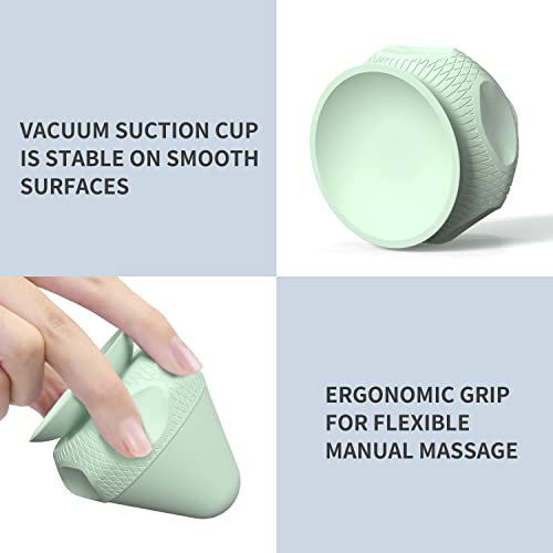 Mountable Self-Massage Ball Handfree with Suction Cup,Deep Tissue Back Sore Muscle Knot Massager,Myofascial Release,Manual Massage Balls, Foot Plantar Fasciitis, Back Stress Relief - Green - color: Green